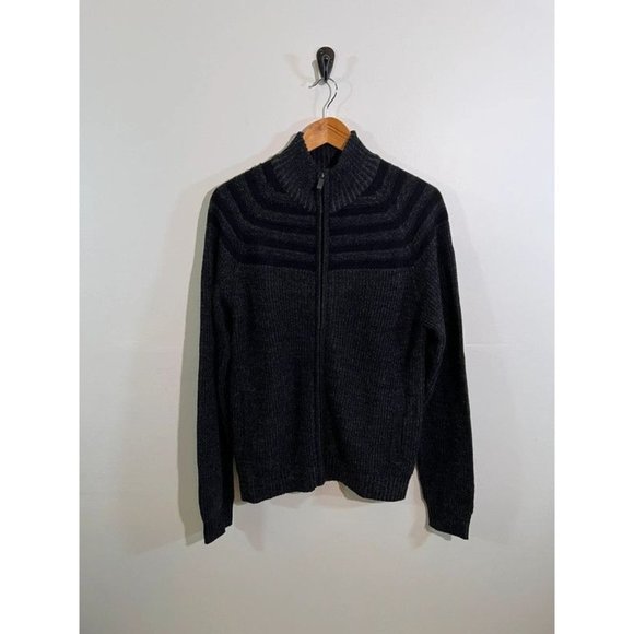 Men’s Gray Kenneth Cole Reaction Zip up Sweater Sweatshirt Size M - Picture 1 of 8